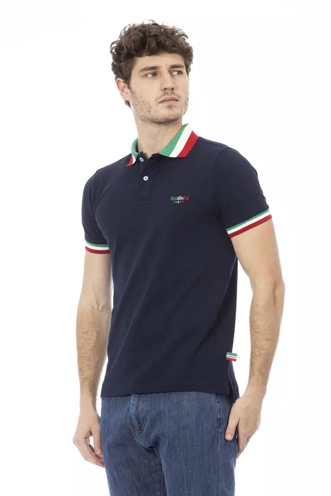 Polo homme en coton bleu tendance Baldinini