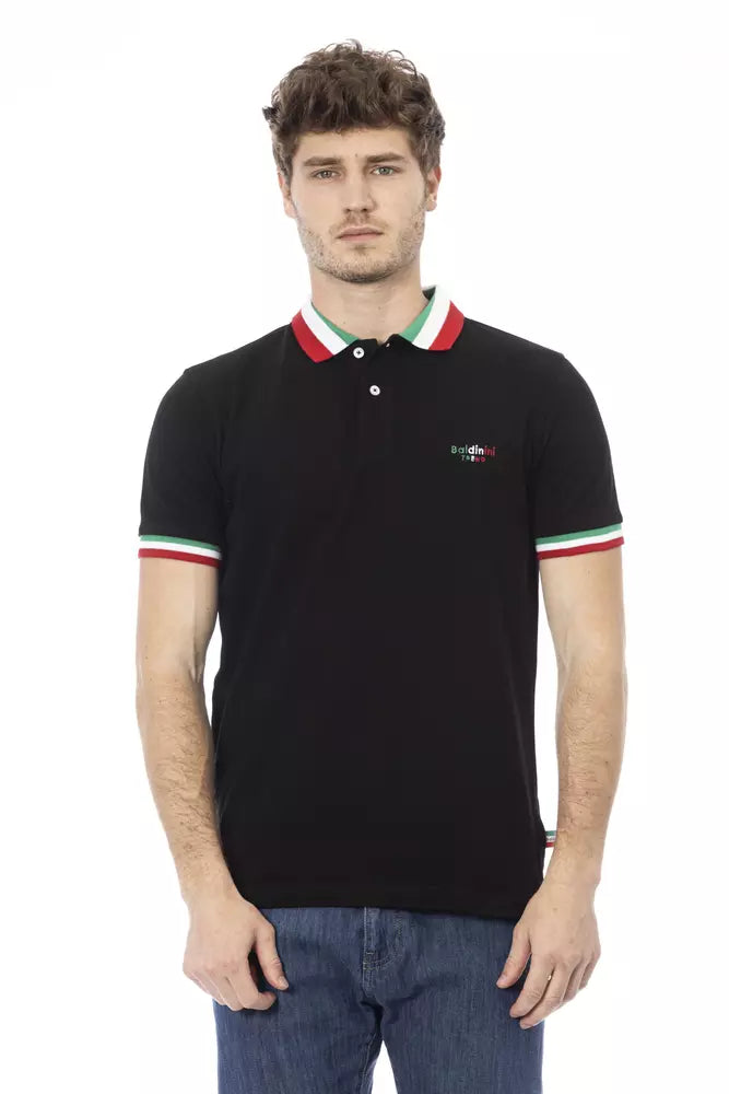 Polo Baldinini Trend en coton noir pour homme