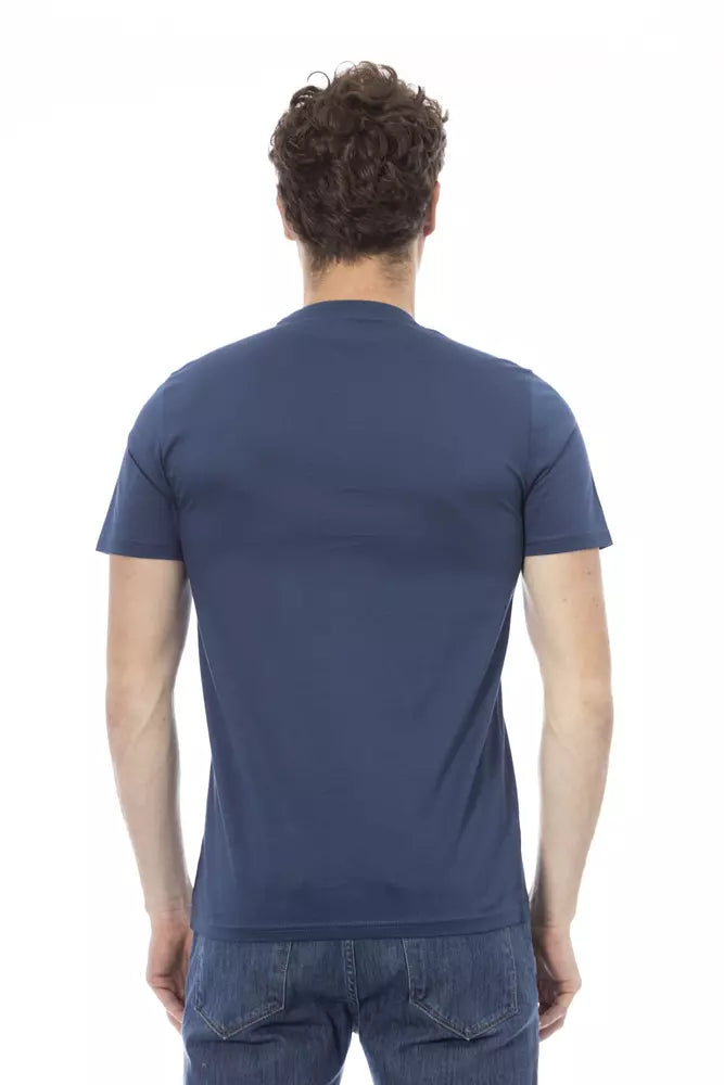 T-shirt homme en coton bleu tendance Baldinini