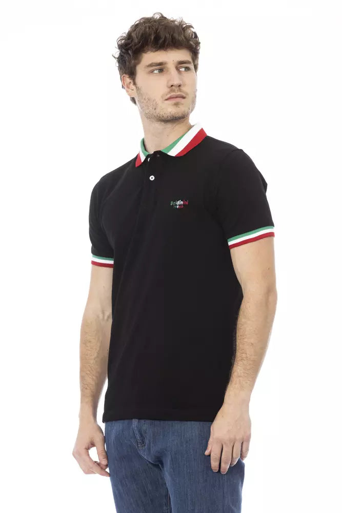 Polo Baldinini Trend en coton noir pour homme
