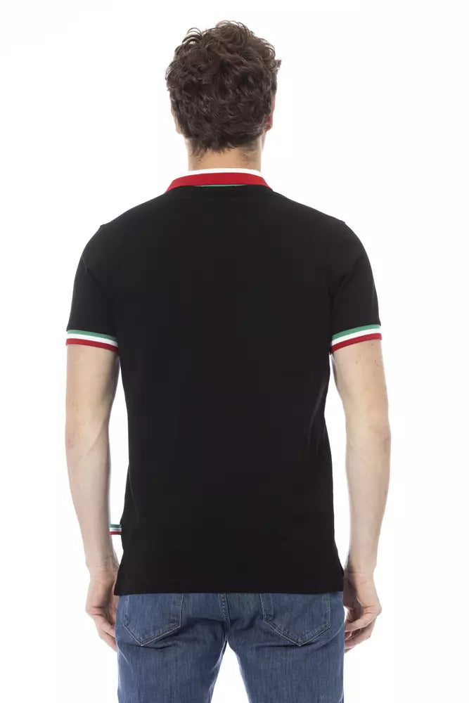 Polo Baldinini Trend en coton noir pour homme