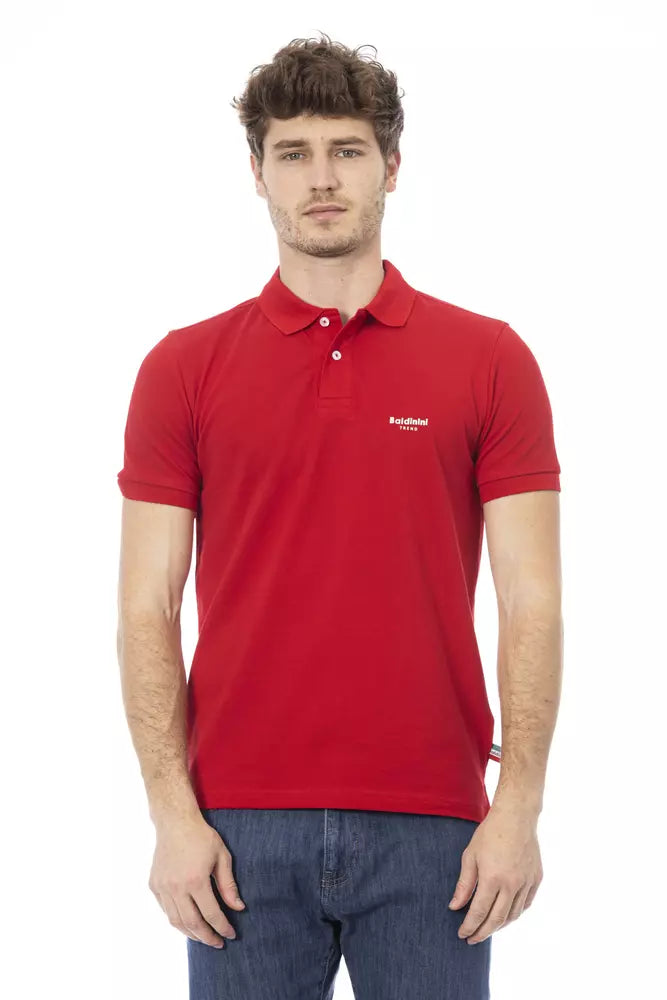 Polo homme en coton rouge Baldinini Trend