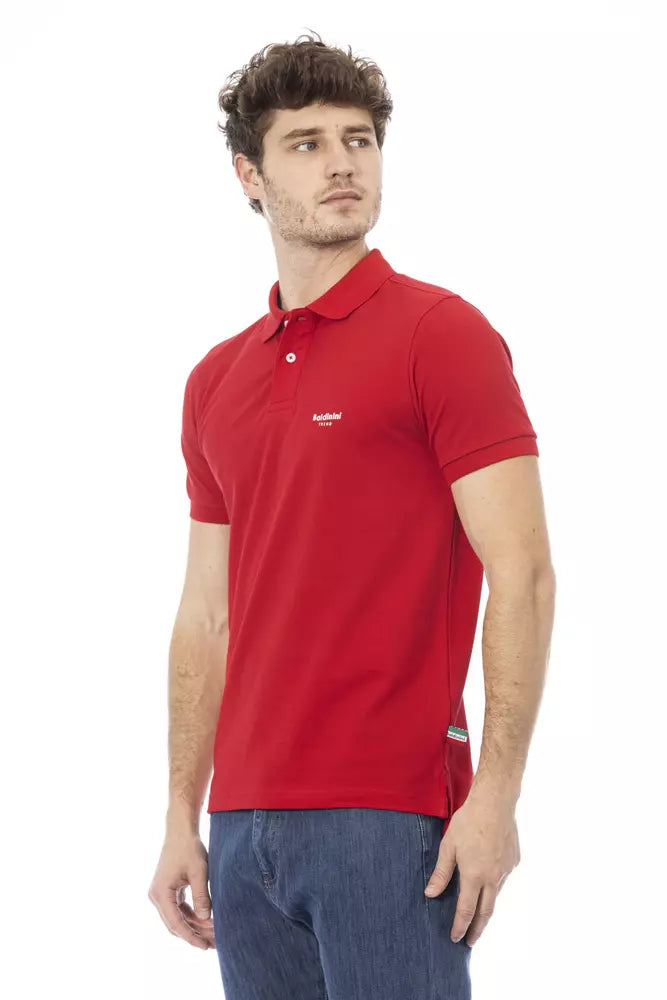 Polo homme en coton rouge Baldinini Trend