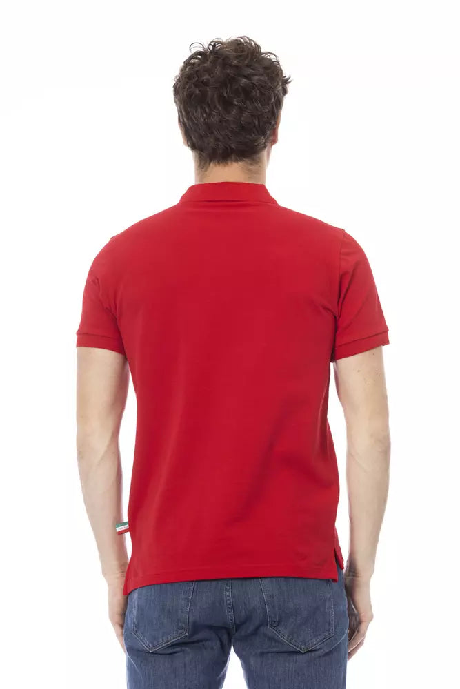 Polo homme en coton rouge Baldinini Trend