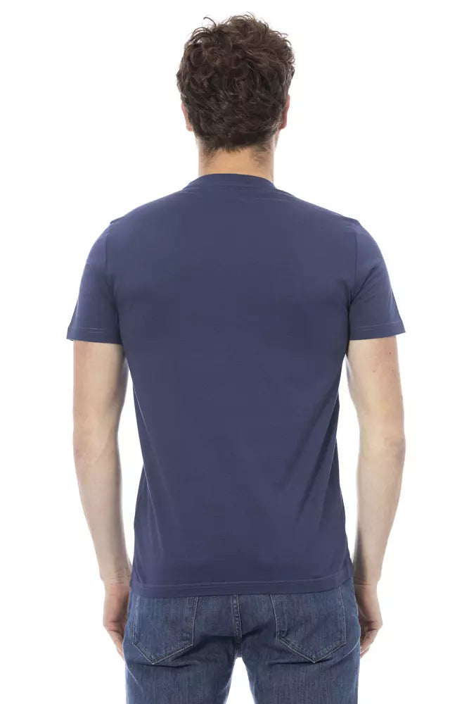 T-shirt homme en coton bleu tendance Baldinini
