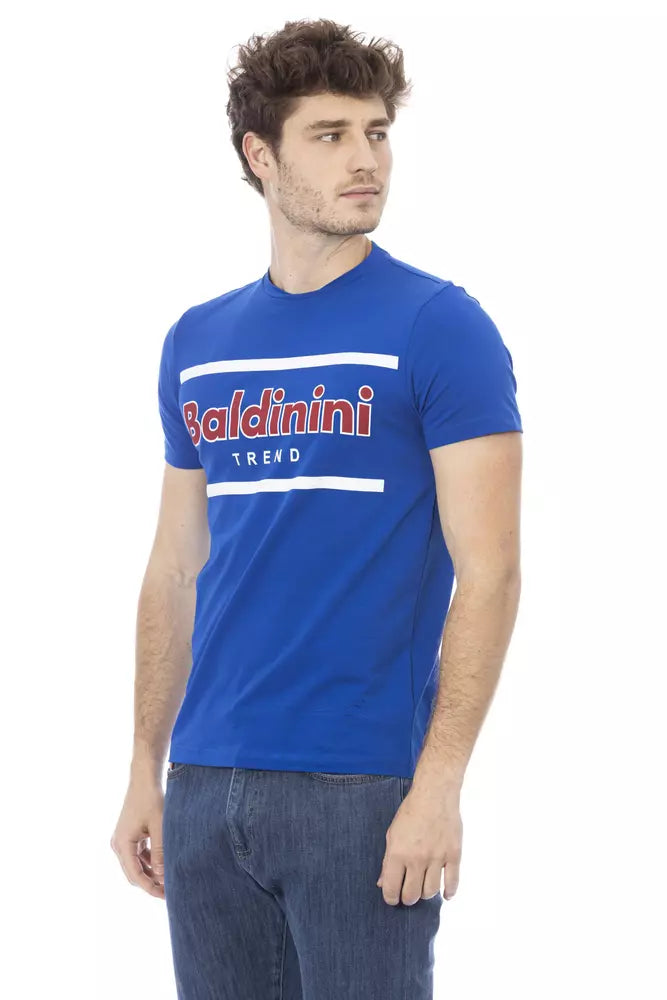 T-shirt homme en coton bleu tendance Baldinini