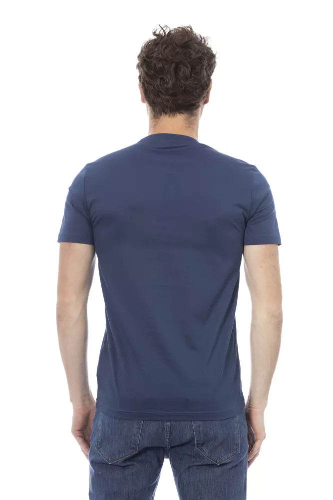 T-shirt homme en coton bleu tendance Baldinini