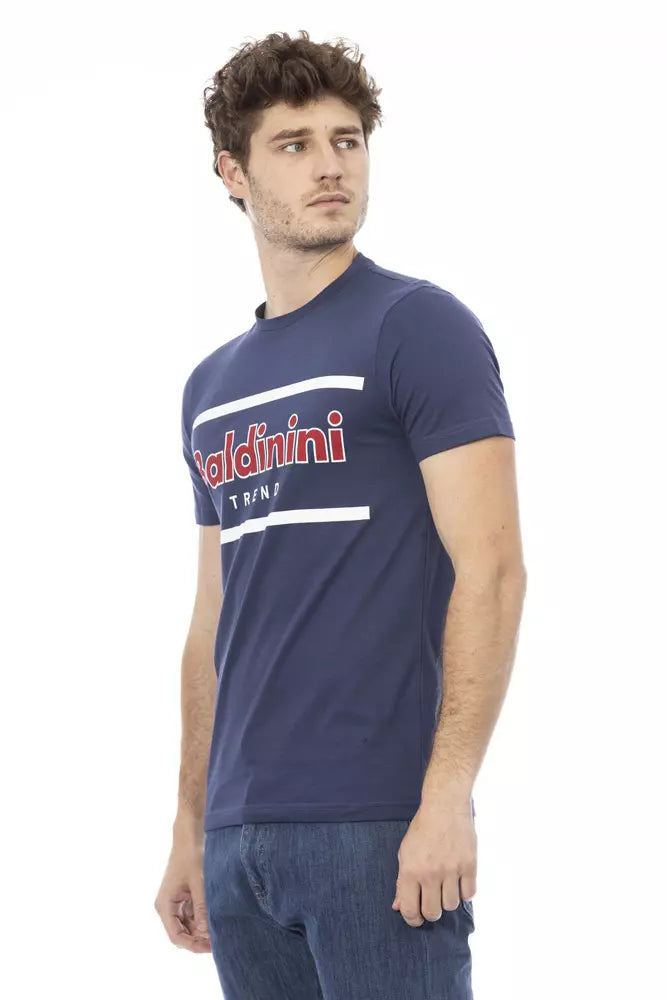T-shirt homme en coton bleu tendance Baldinini