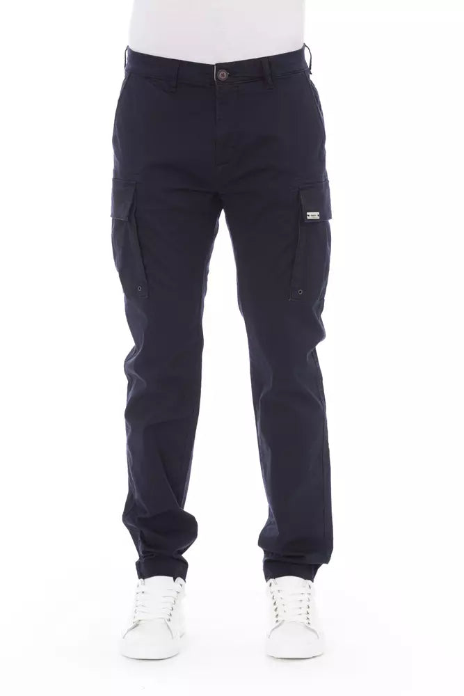 Pantalon cargo Baldinini Trend en coton bleu pour homme