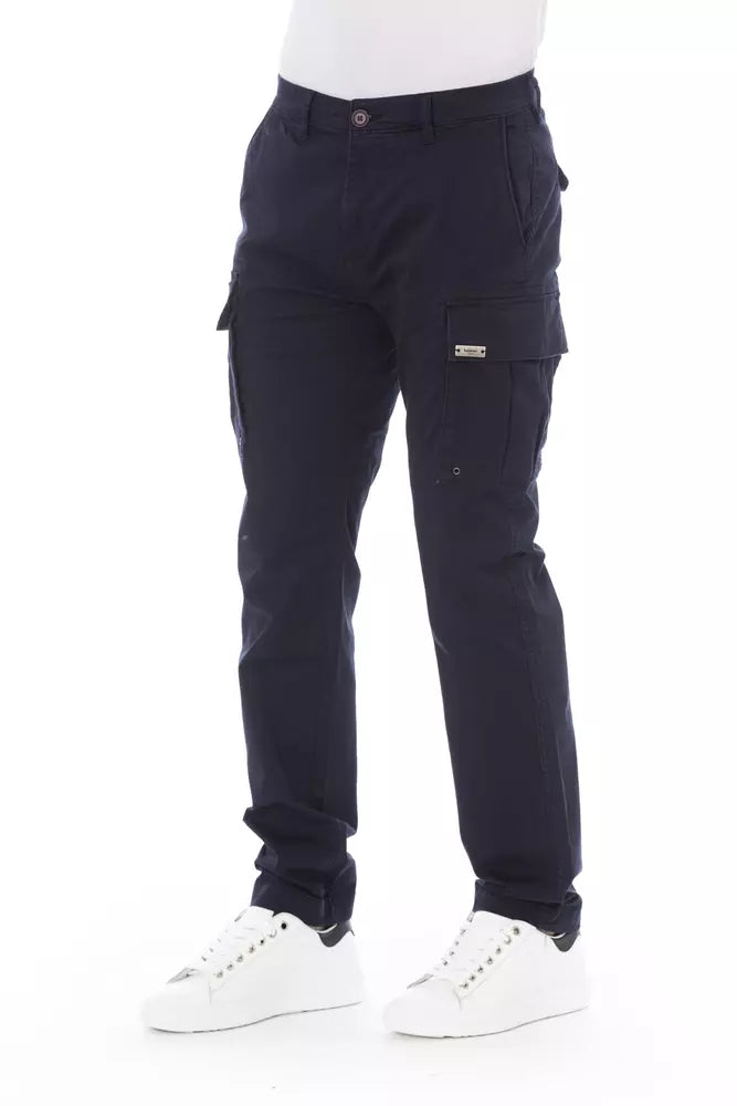 Pantalon cargo Baldinini Trend en coton bleu pour homme
