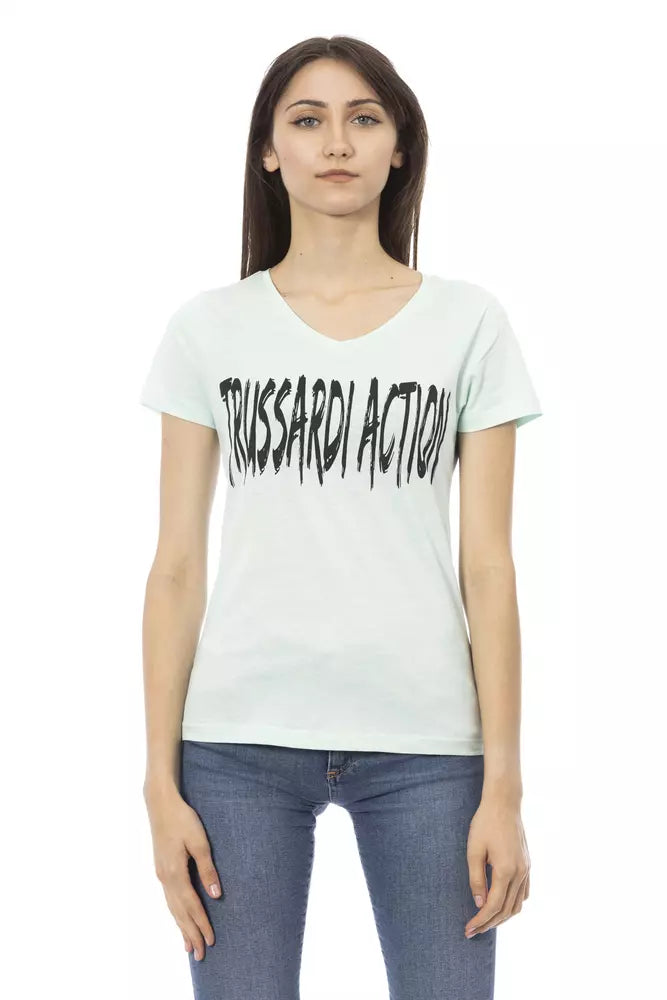 Haut Trussardi Action en coton bleu clair pour femme