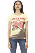 T-shirt Trussardi Action en coton jaune pour femme