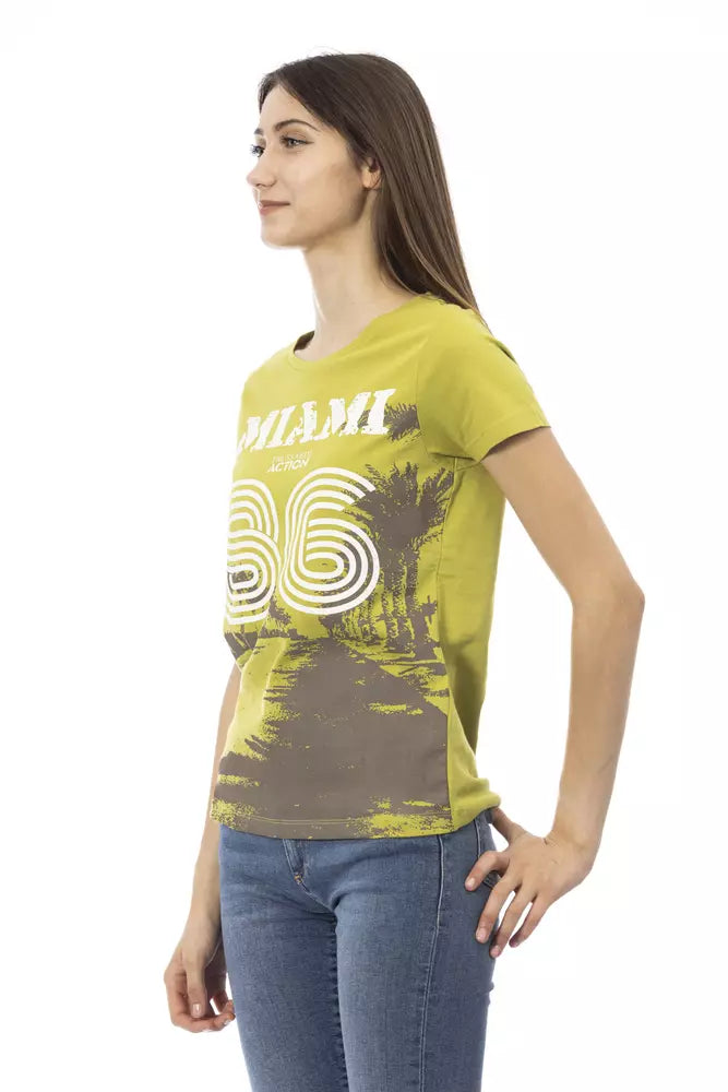 Trussardi Action « T-shirt femme en coton vert »