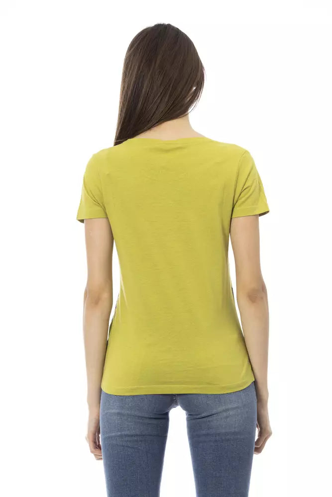 Trussardi Action « T-shirt femme en coton vert »