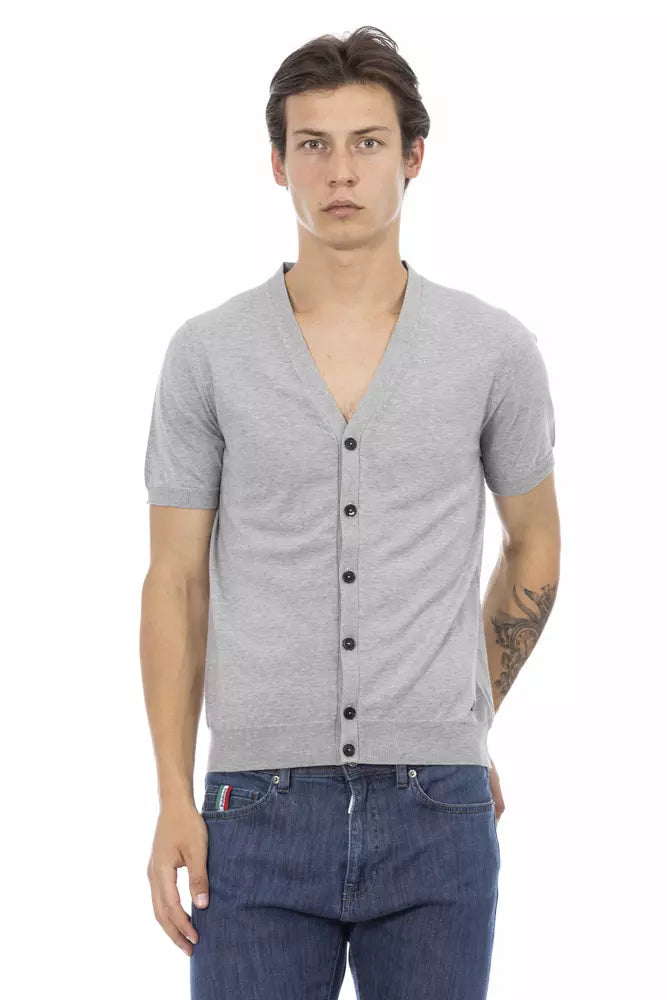 Pull homme en coton gris tendance Baldinini