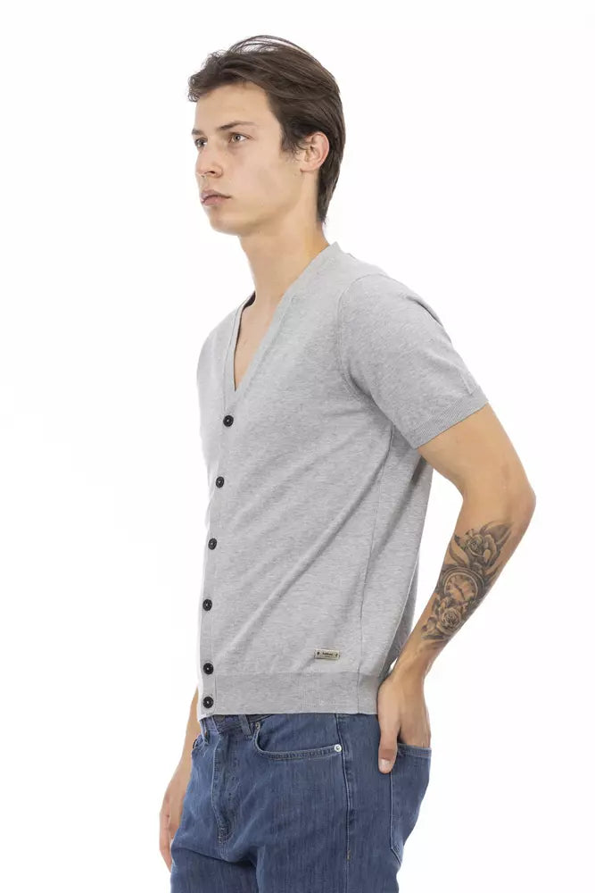 Pull homme en coton gris tendance Baldinini