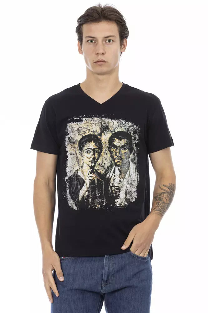 T-shirt Trussardi Action en coton noir pour homme