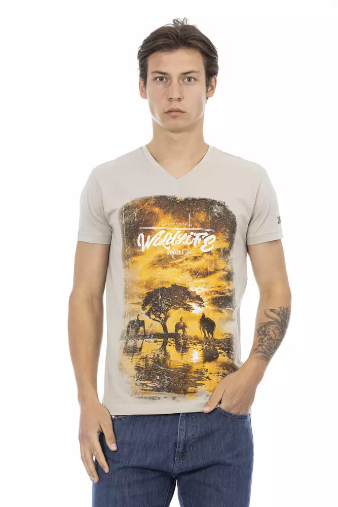 T-shirt Trussardi Action en coton beige pour homme