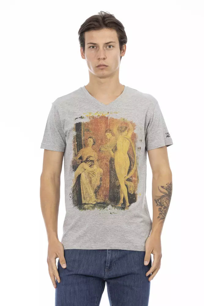 T-shirt Trussardi Action en coton gris pour homme