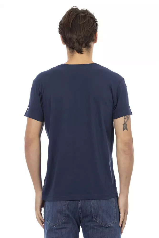 T-shirt Trussardi Action en coton bleu pour homme