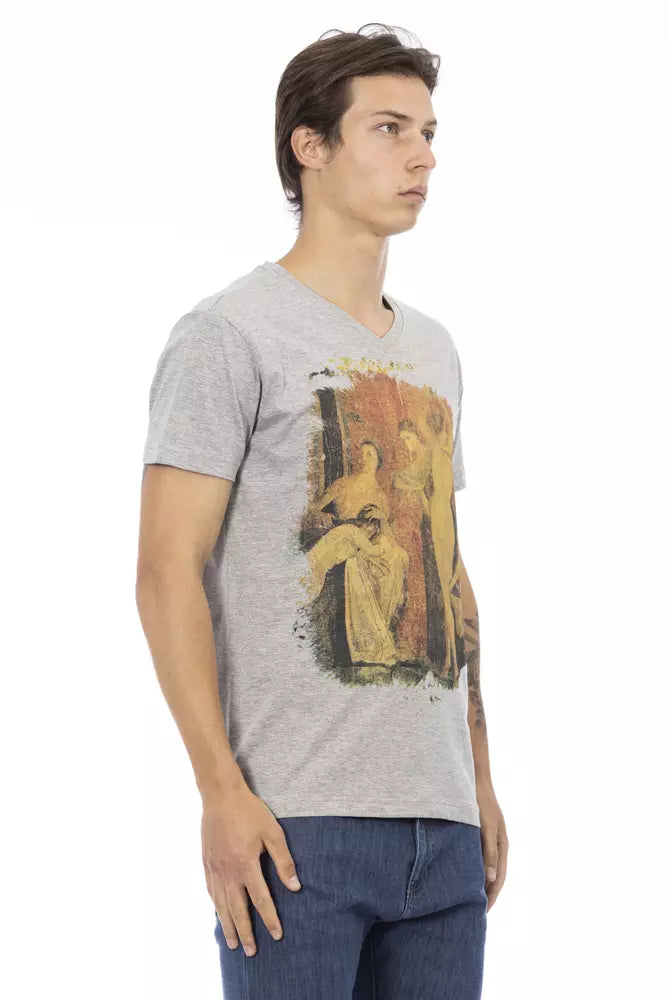 T-shirt Trussardi Action en coton gris pour homme