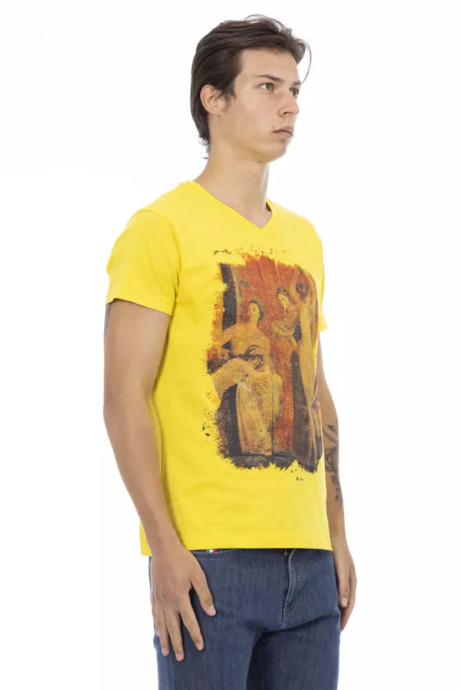 T-shirt Trussardi Action en coton jaune pour homme