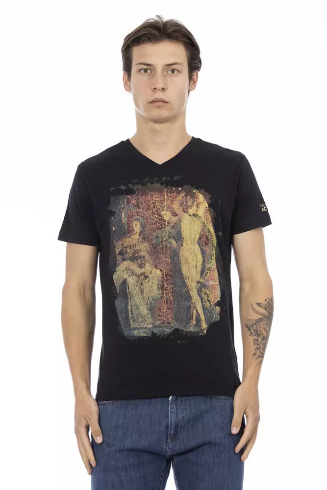 T-shirt Trussardi Action en coton noir pour homme