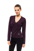 Pull en laine violet Montana Blu pour femme