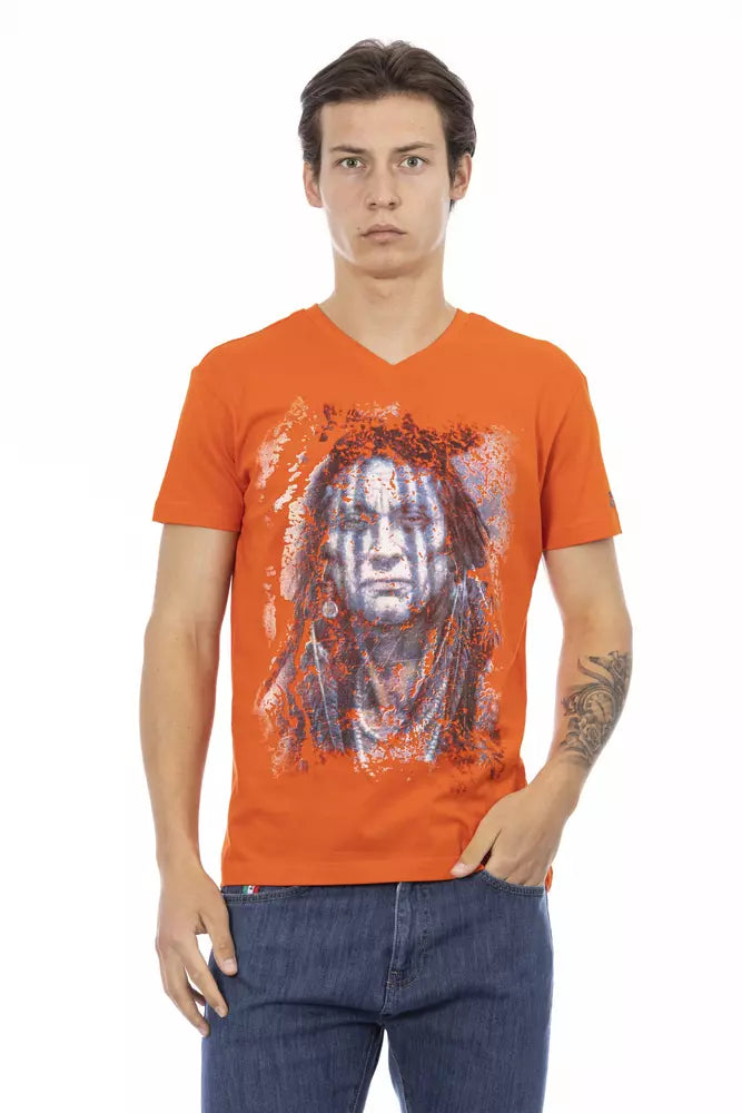 T-shirt Trussardi Action en coton orange pour homme