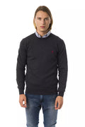 Uominitaliani Pull homme en laine mérinos gris