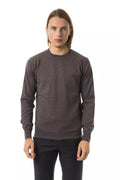 Uominitaliani Pull homme en laine mérinos gris