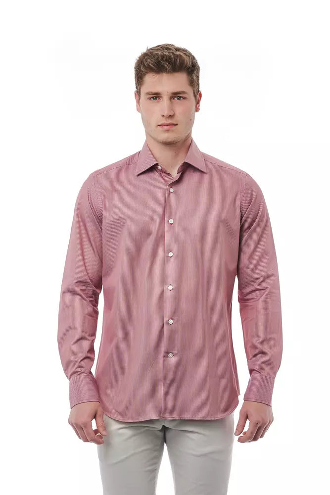 Chemise homme en coton rouge Bagutta