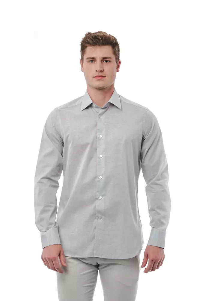 Chemise homme en coton gris Bagutta