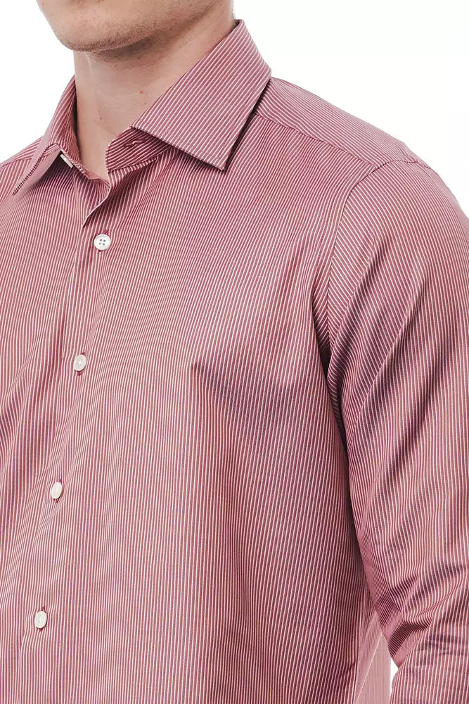 Chemise homme en coton rouge Bagutta