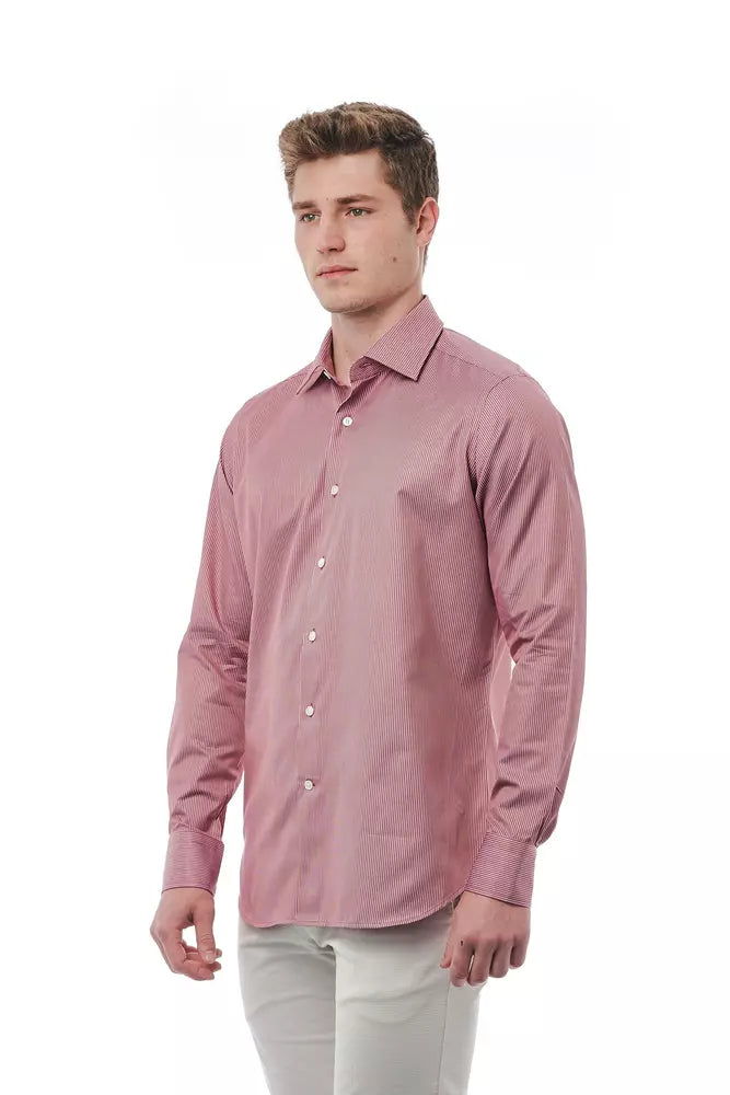 Chemise homme en coton rouge Bagutta