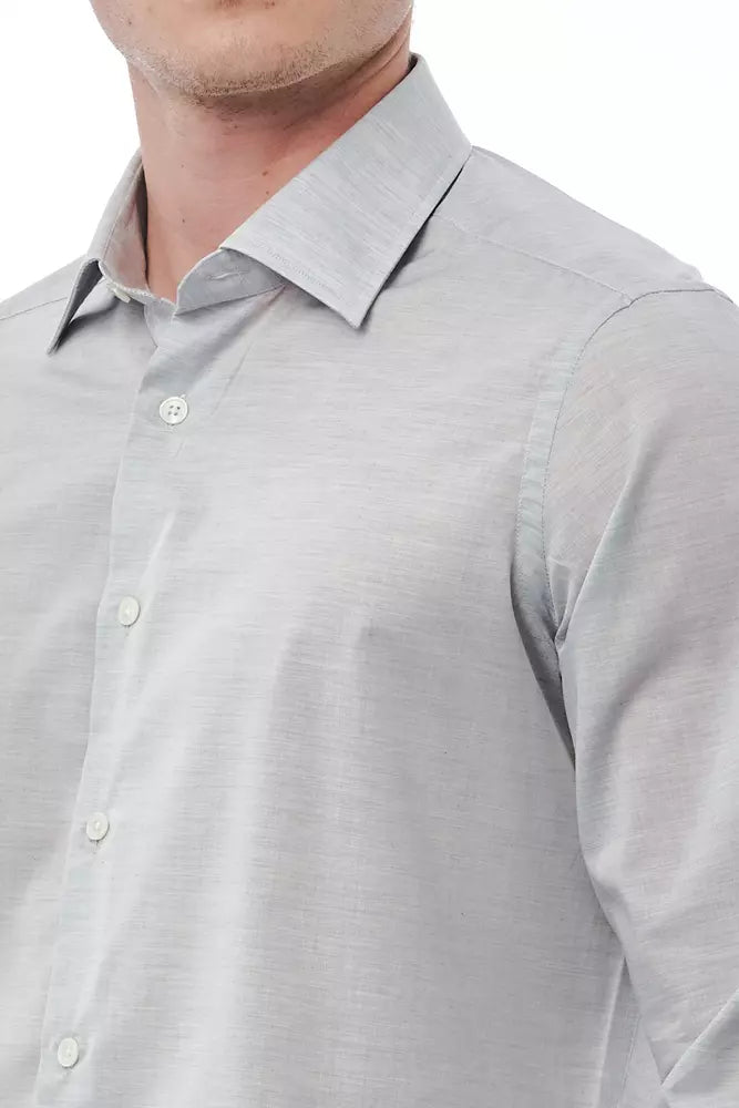 Chemise homme en coton gris Bagutta