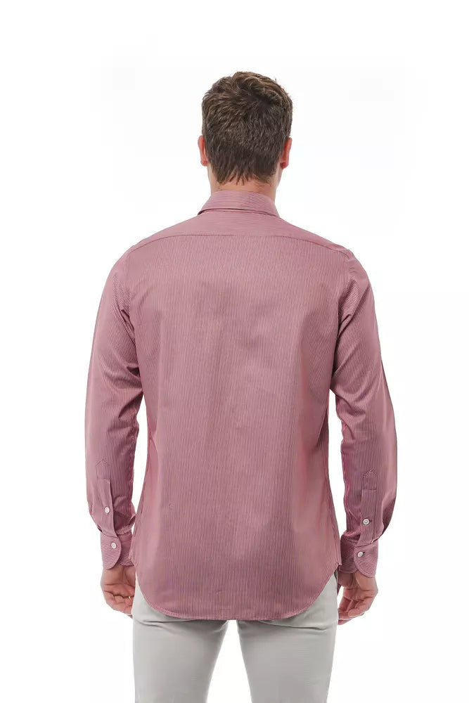 Chemise homme en coton rouge Bagutta