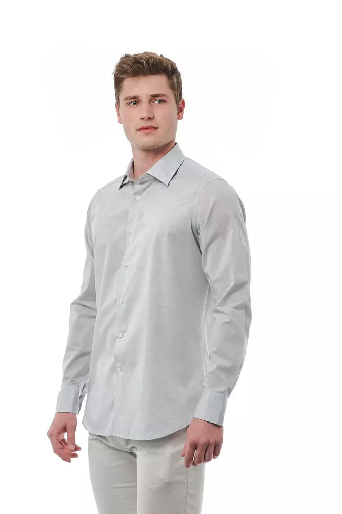 Chemise homme en coton gris Bagutta