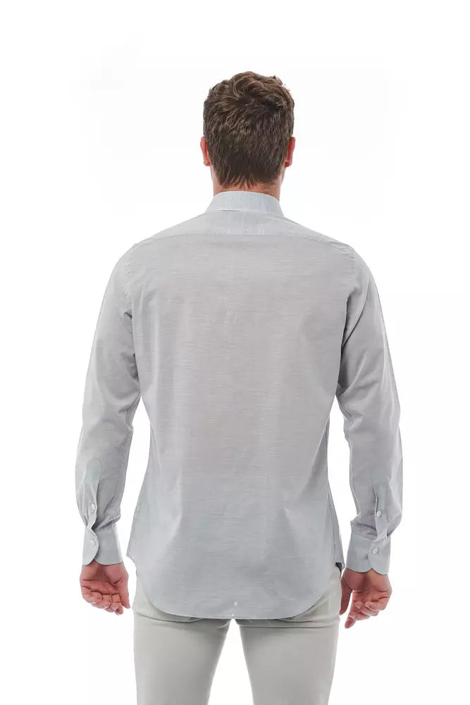 Chemise homme en coton gris Bagutta