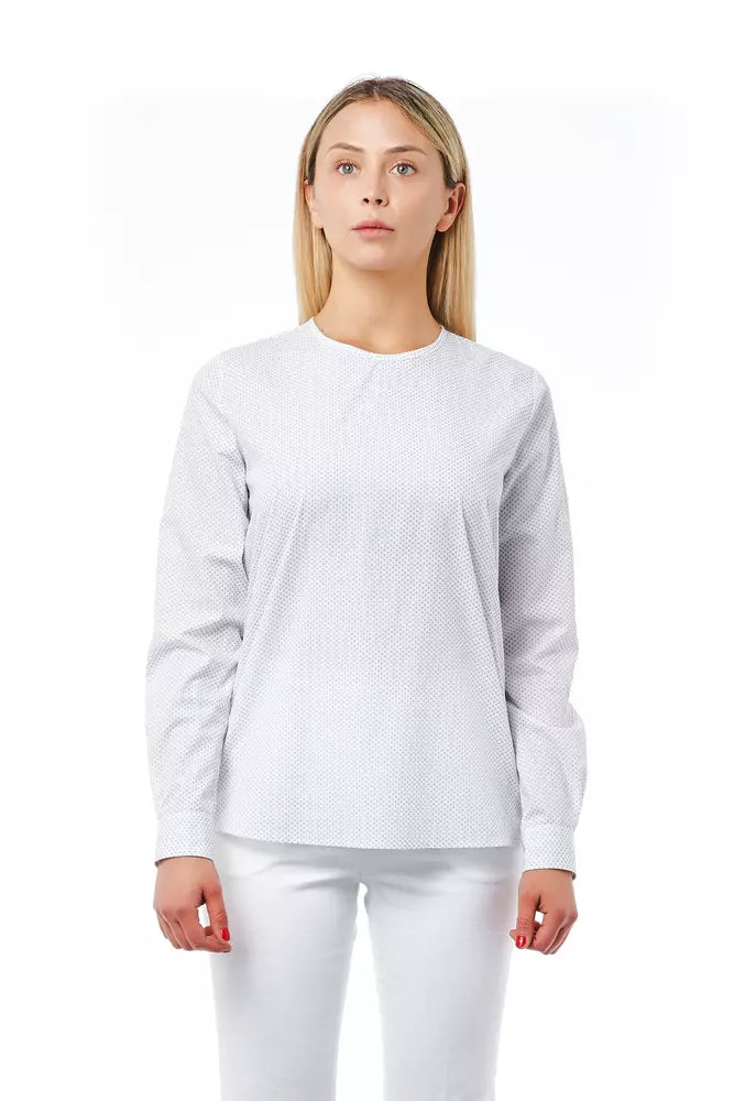 Chemisier femme en coton blanc Bagutta