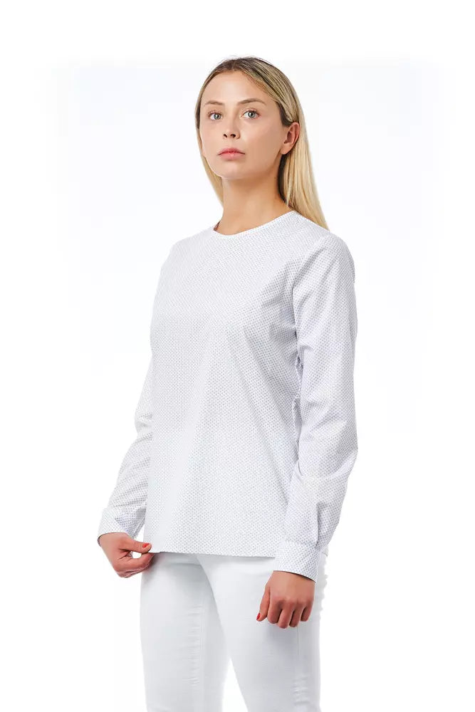 Chemisier femme en coton blanc Bagutta
