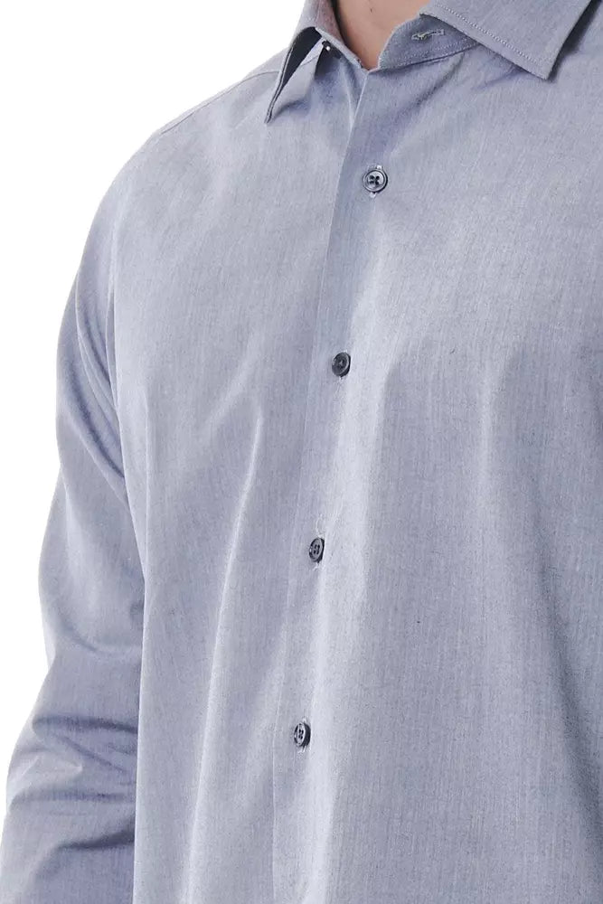 Chemise homme en coton gris Bagutta
