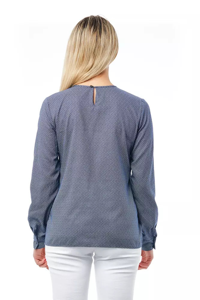 Chemisier femme en coton bleu Bagutta