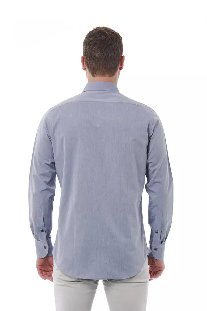 Chemise homme en coton gris Bagutta
