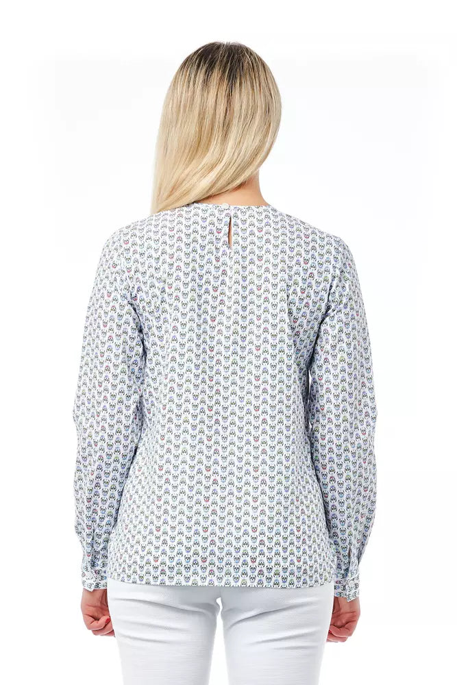 Chemisier Bagutta en coton blanc pour femme avec imprimé tête de mort