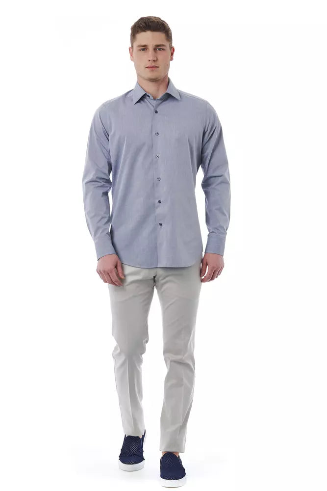 Chemise homme en coton gris Bagutta
