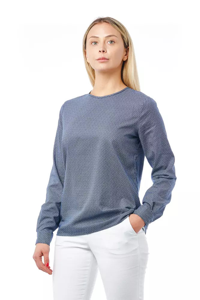 Chemisier femme en coton bleu Bagutta