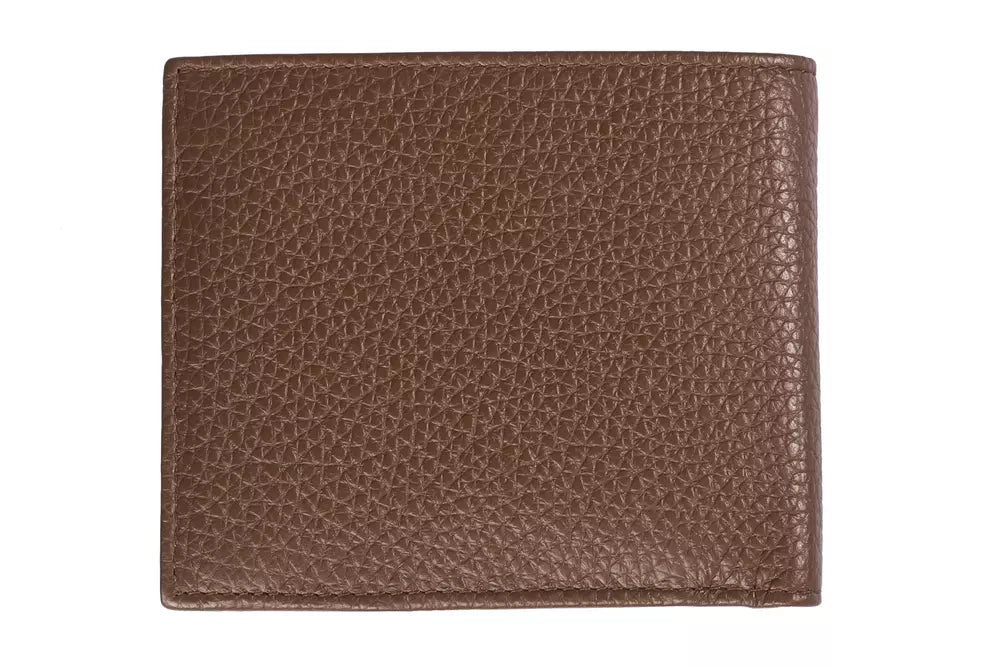 Portefeuille homme en cuir marron Trussardi