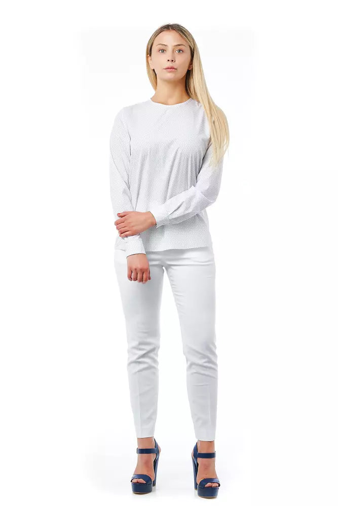 Chemisier femme en coton blanc Bagutta