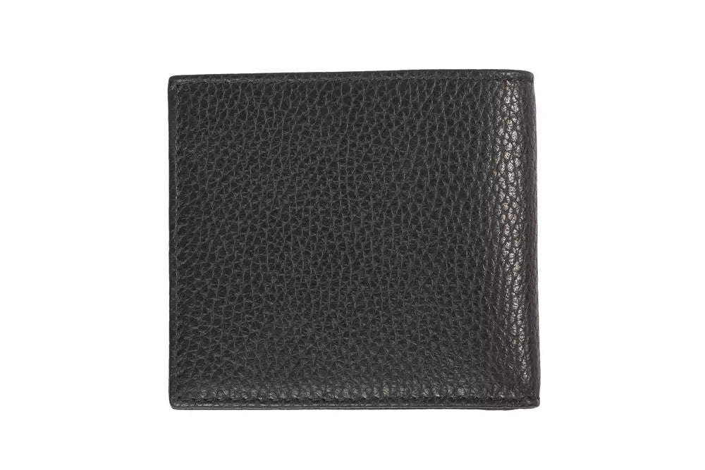 Portefeuille homme en cuir noir Trussardi